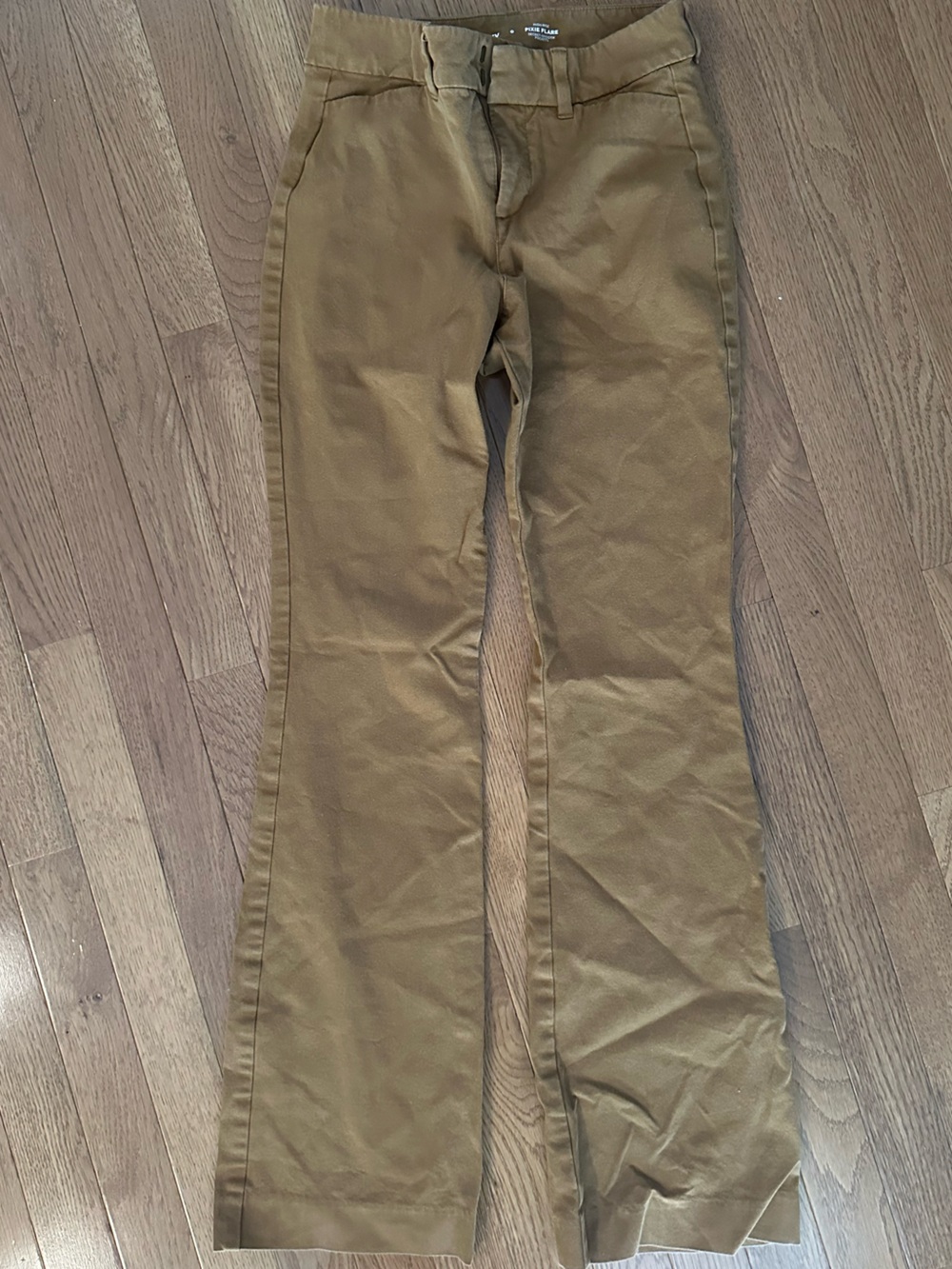 Womens Pixie Flare khaki pants - Old Navy